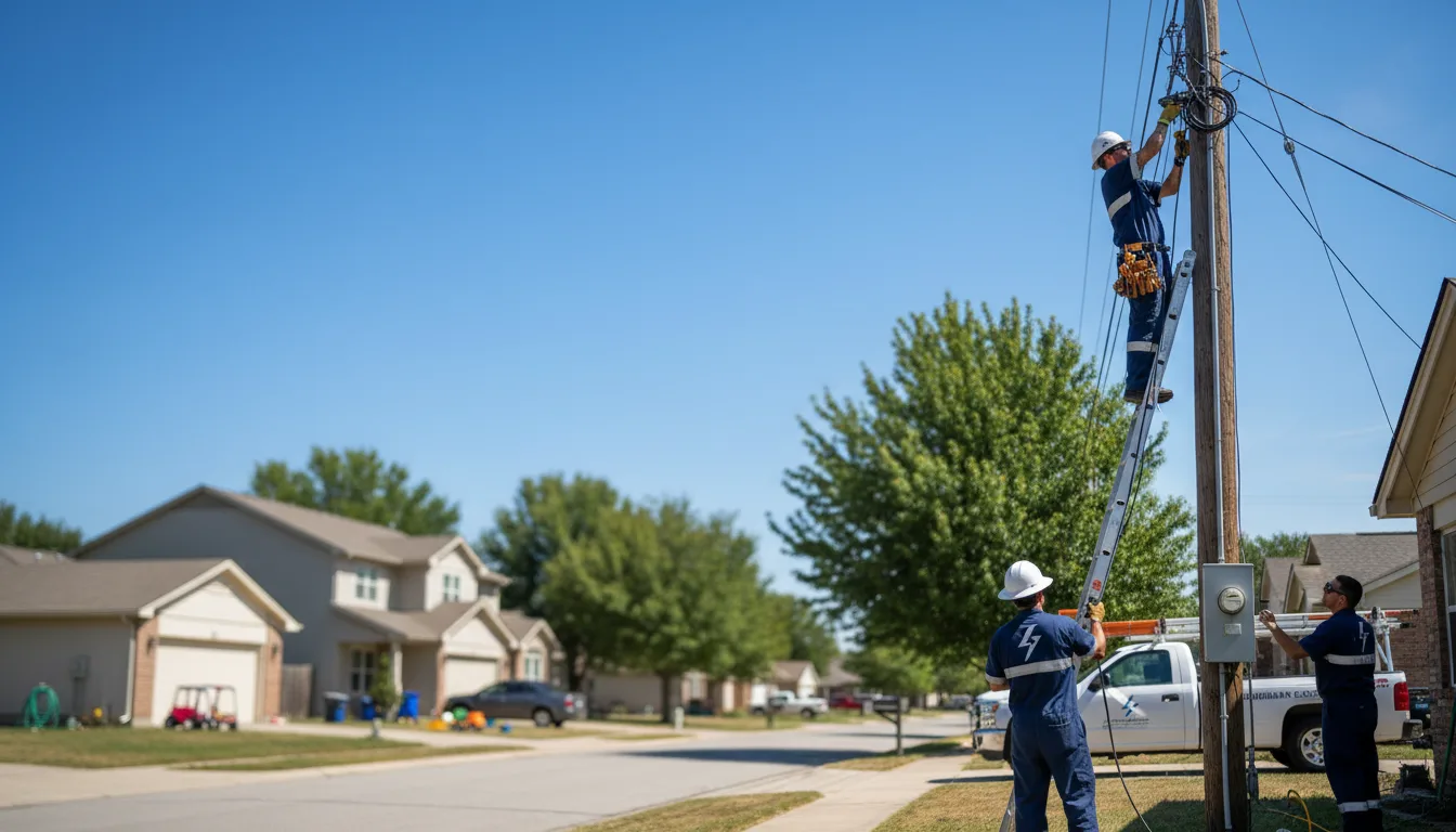 Residential electrician providing installation services in Peggs, OK
